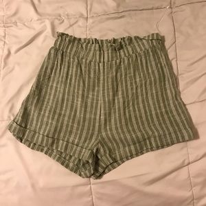 Striped flowy shorts